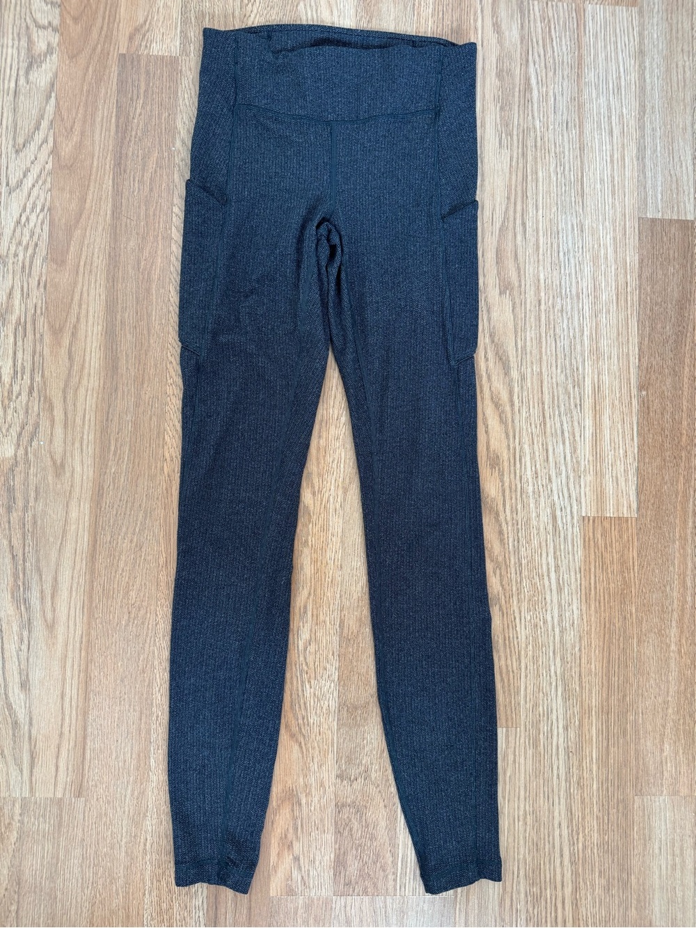 Lululemon Black Ribbed Leggings with Pockets
